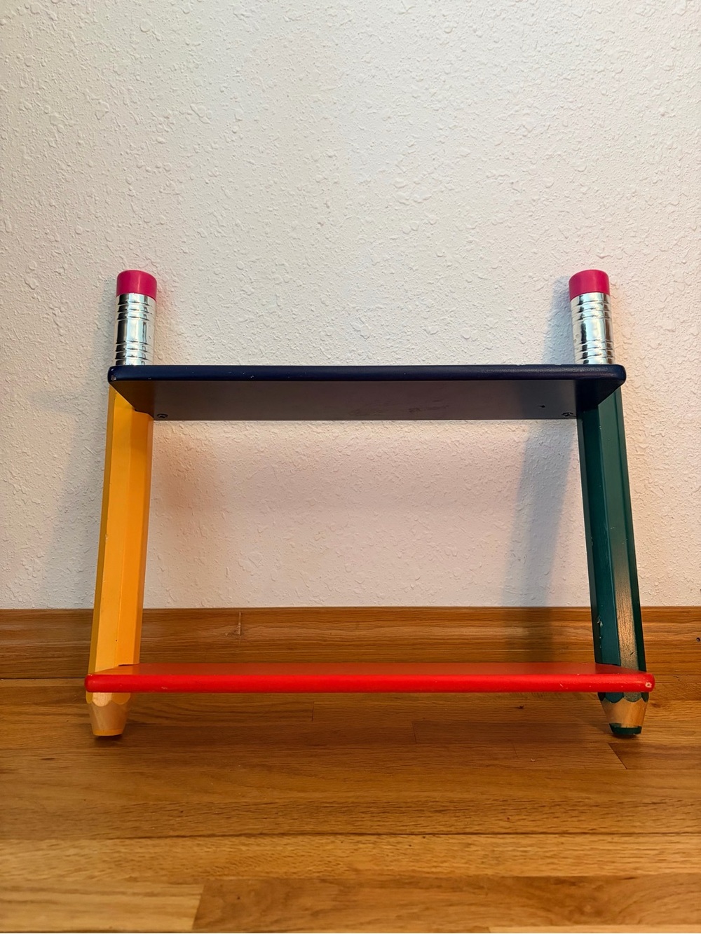Vintage 1980's Pierre Sala Big Pencils Wall Shelf Primary Colors 80’s Retro
